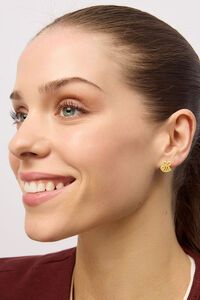 Tiger Tree Yellow Bee Stud Earrings