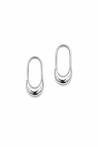Tiger Tree Silver U Hoops Earrings