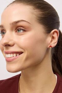 Tiger Tree Gold Little Mushroom Studs Earrings