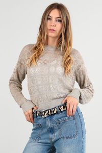 Storm Lurex Cable Sweater