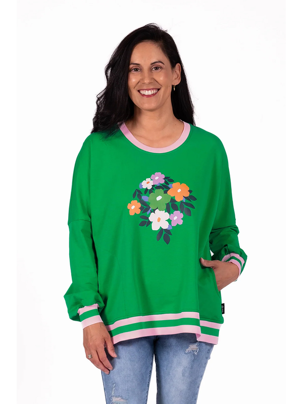 Jellicoe Sweatshirt Green Bunch