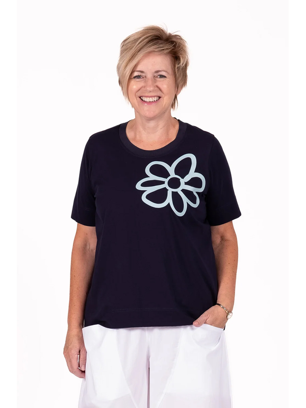 Jellicoe Basic Tee Navy Flower