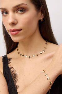 Tiger Tree Gold Flower Garland Necklace