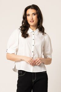 Leila + Luca White Aligned Shirt