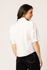 Leila + Luca White Aligned Shirt