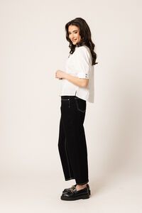Leila + Luca White Aligned Shirt