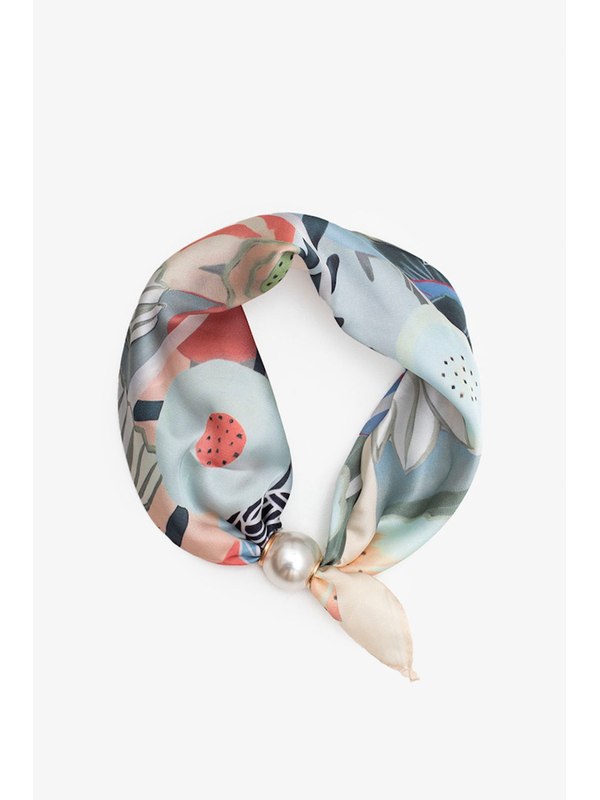 Antler Pearl Fasten Neck Tie Petunia
