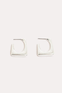 Adorne Square Edge Mini Metal Hoops Earrings