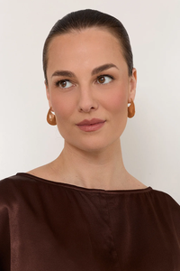 Adorne Curved Front Hoop Style Earrings