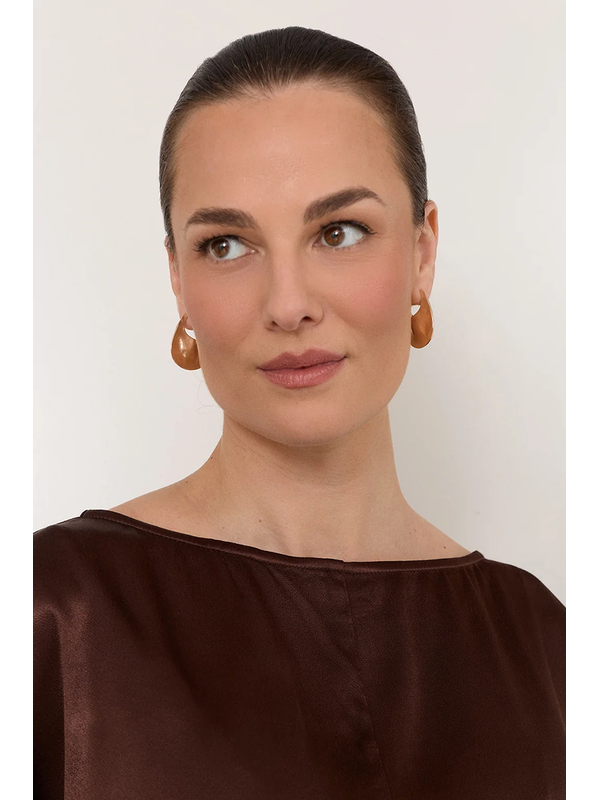 Adorne Curved Front Hoop Style Earrings