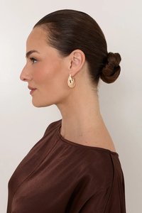 Adorne Curved Front Hoop Style Earrings