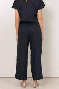 Adorne Lyndon Linen Cropped Pant
