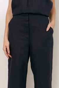 Adorne Lyndon Linen Cropped Pant