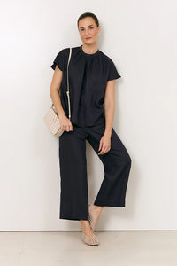Adorne Lyndon Linen Cropped Pant