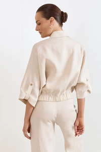 Adorne Arlie Front Pocket Linen Top
