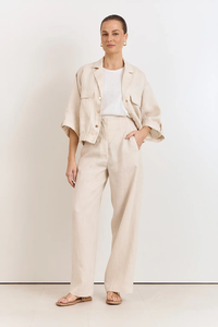 Adorne Arlie Front Pocket Linen Top