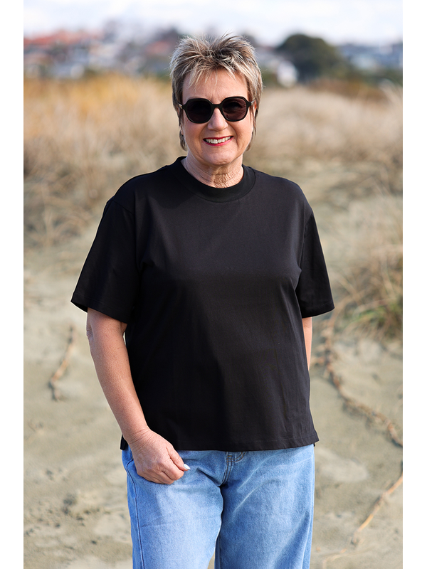 White On Black Box Tee