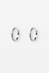 Stella + Gemma Silver Hoop Earrings