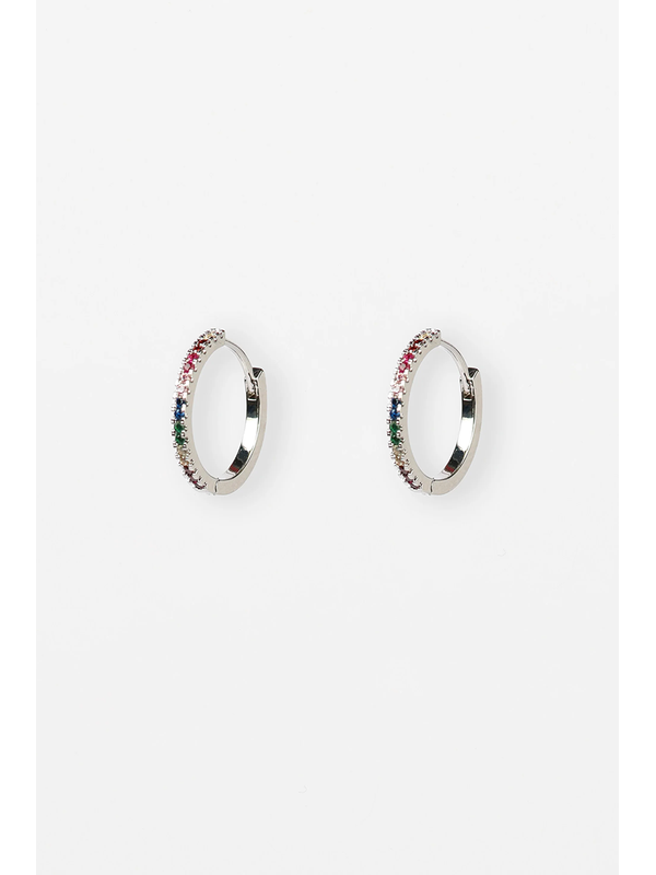 Stella + Gemma Silver Hoop Earrings