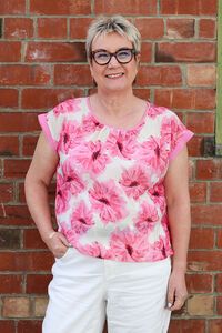 Nmbr Rose Pink Bloom Sallie Top
