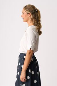 Esplanade V Neck Elbow Sleeve Top