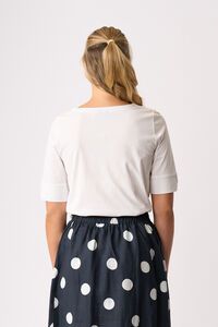 Esplanade V Neck Elbow Sleeve Top