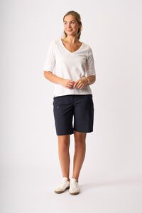 Esplanade V Neck Elbow Sleeve Top