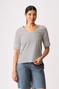Esplanade V Neck Elbow Sleeve Top