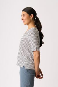 Esplanade V Neck Elbow Sleeve Top