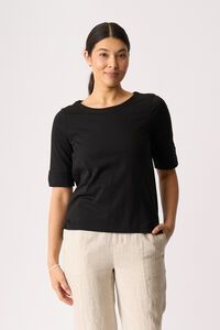 Esplanade Wide Neck Elbow Sleeve Tee