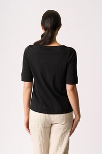 Esplanade Wide Neck Elbow Sleeve Tee