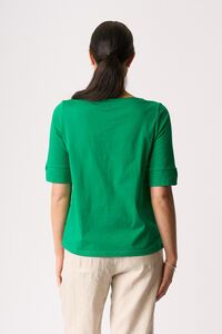 Esplanade Wide Neck Elbow Sleeve Tee