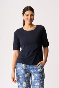 Esplanade Wide Neck Elbow Sleeve Tee