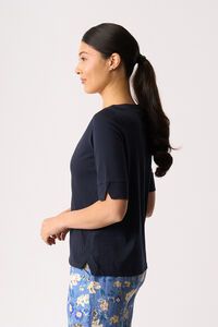 Esplanade Wide Neck Elbow Sleeve Tee