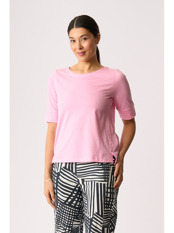Esplanade Wide Neck Elbow Sleeve Tee