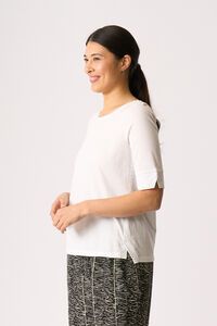 Esplanade Wide Neck Elbow Sleeve Tee
