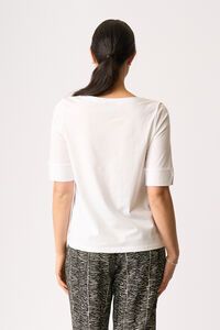 Esplanade Wide Neck Elbow Sleeve Tee