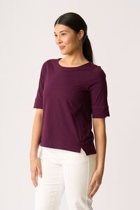 Esplanade Wide Neck Elbow Sleeve Tee