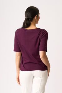 Esplanade Wide Neck Elbow Sleeve Tee