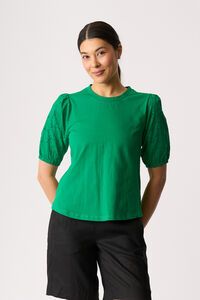 Memo Broderie Sleeve Top