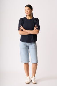 Memo Broderie Sleeve Top