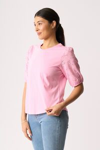 Memo Broderie Sleeve Top