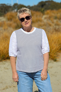 Memo Broderie Sleeve Top