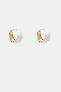 Antler Alabaster Gold Hoop Earrings