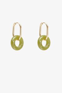 Antler Stone Drop Earrings - Fern