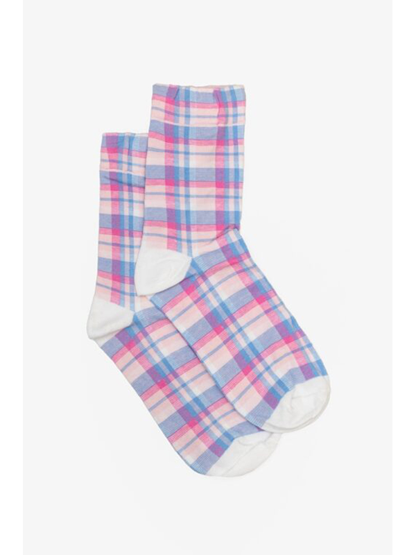 Antler Bubblegum Check Sock