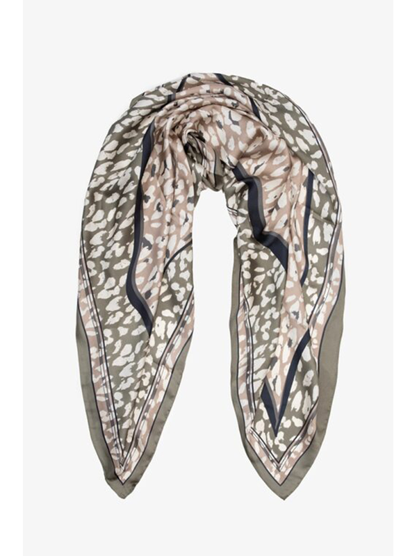 Antler Square Scarf - Soft Safari