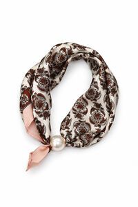Antler Pearl Fasten Neck Tie - Cameo