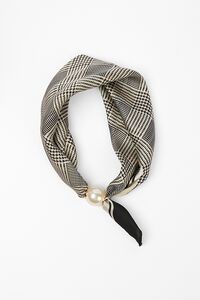 Stella + Gemma Geometric Black and Taupe Scarf