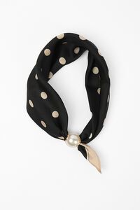 Stella + Gemma Black with Taupe Dots Scarf